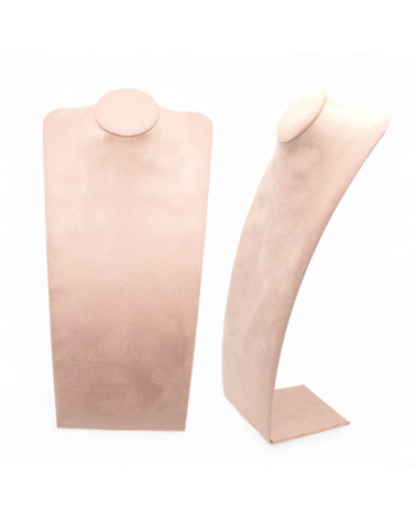 Espositore Per Collane Linea SIENA 30cm 2 pezzi Suede Rosa Cipria