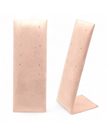 Espositore Per Orecchini Linea SIENA Pannello 12 Fori 50x140x50mm 2 pezzi Suede Rosa