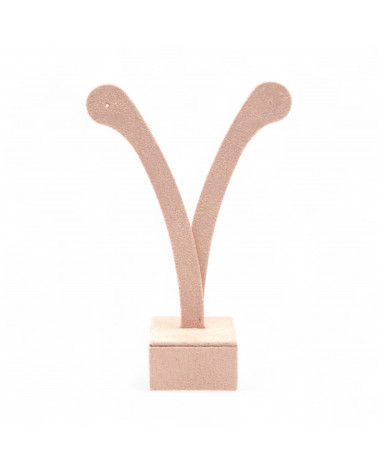 Espositore Per Orecchini Linea SIENA Ypsilon 130mm 2 pezzi Suede Rosa Cipria