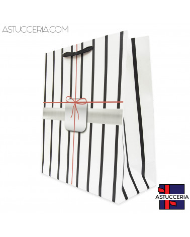 Busta Shopper Di Carta Linea BOSTON 26x32x12cm 12 pezzi Modello C