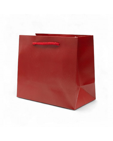 Busta Shopper Di Carta Linea NIZZA 17x17x8cm 12 pezzi Rosso