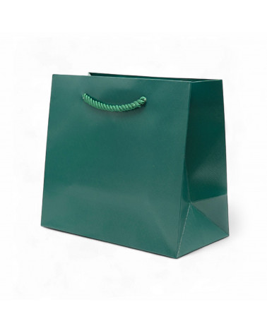 Busta Shopper Di Carta Linea NIZZA 17x17x8cm 12 pezzi Verde