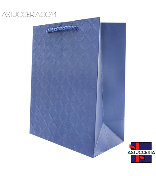 Busta Shopper Di Carta Linea CIPRO 18x23x10cm 12 pezzi Blu