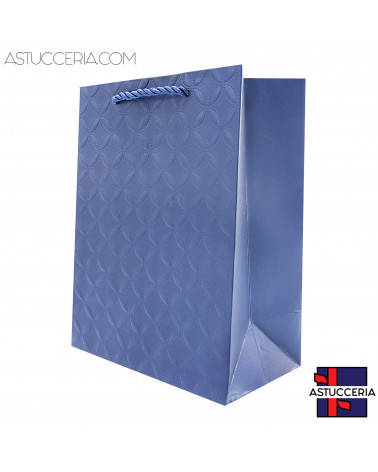 Busta Shopper Di Carta Linea CIPRO 18x23x10cm 12 pezzi Blu