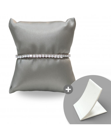 Espositore Per Bracciali Cuscinetti Con Stand LUXURY 9x10cm 2pz Argento