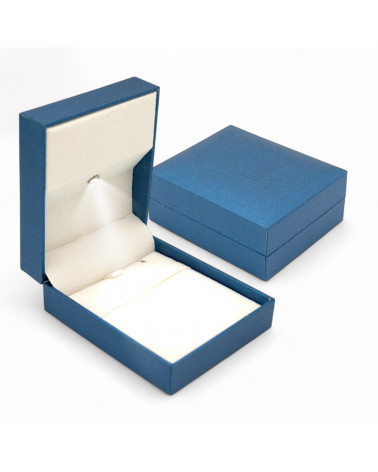 Astucci Per Gioielli Con Luce Linea IMPERIA  70x80x30mm Collana 6 pezzi Blu