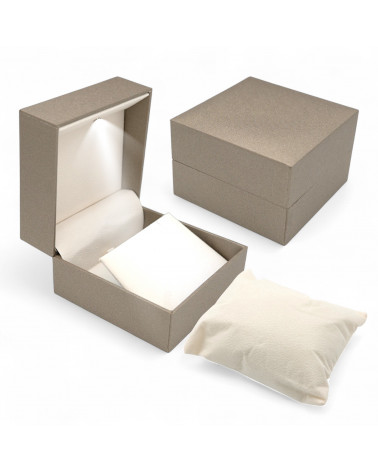 Astucci Per Gioielli Con Luce Linea IMPERIA 100x100x68mm Multiuso Cuscino Collana 6 pezzi Bronzo