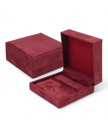 Astucci Per Gioielli Linea MARSIGLIA  90x90x40mm Collana Orecchini 6 pezzi Rosso Bordeaux