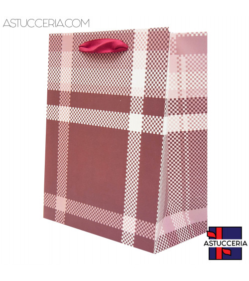 Busta Shopper Di Carta Linea DUBLINO 26x32x12cm 12 pezzi Rosso