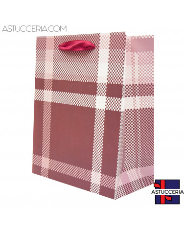 Busta Shopper Di Carta Linea DUBLINO 26x32x12cm 12 pezzi Rosso