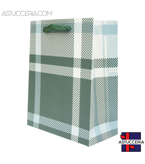 Busta Shopper Di Carta Linea DUBLINO 26x32x12cm 12 pezzi Verde