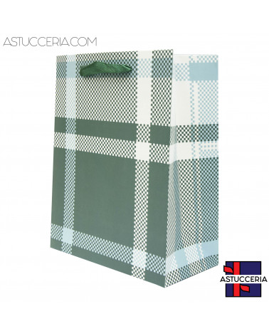 Busta Shopper Di Carta Linea DUBLINO 26x32x12cm 12 pezzi Verde