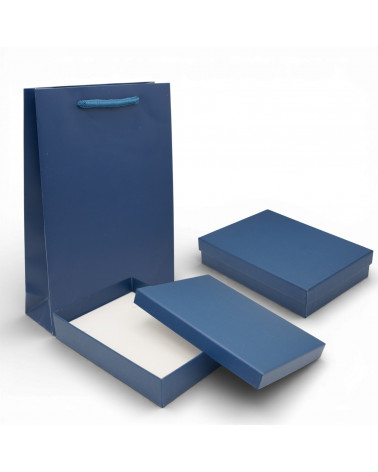 Astuccio In Cartoncino Linea MESSINA 135x190x40mm 6 pezzi + Shopper Blu Navy