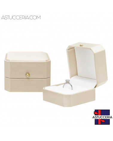 Astucci Per Gioielli Linea CAPRI 70x70x50mm Anello 6 pezzi Cipria Tan