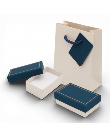 Astuccio In Cartoncino Linea COMO 50x80x30mm 24 pezzi Shopper Abbinata Blu