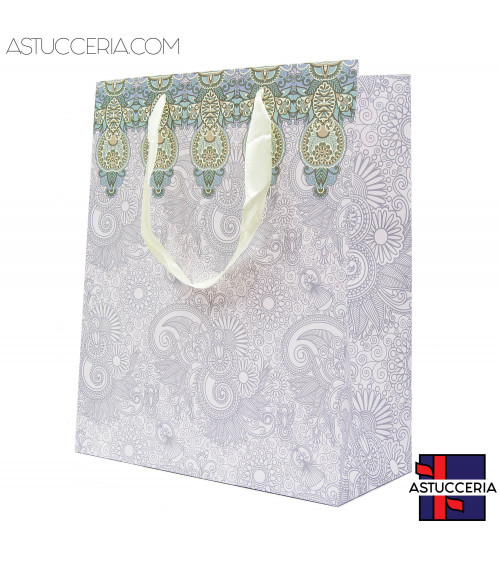 Busta Shopper Di Carta Linea JAIPUR 26x32x12cm 12 pezzi Lilla