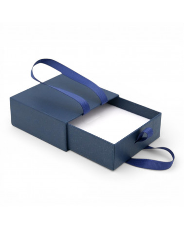 Astuccio In Cartoncino Linea LUCCA Cassetto  80x80x32mm 12 pezzi Blu