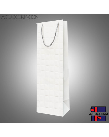 Busta Shopper Di Carta Linea LONDRA  9x28x7cm 12 pezzi Bianco