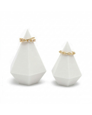 Espositore Per Anelli Linea MODULA Bioplastica 60x80mm 60x65mm 2 pezzi Bianco