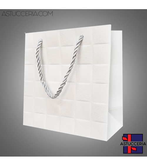 Busta Shopper Di Carta Linea LONDRA 17x17x8cm 12 pezzi Bianco