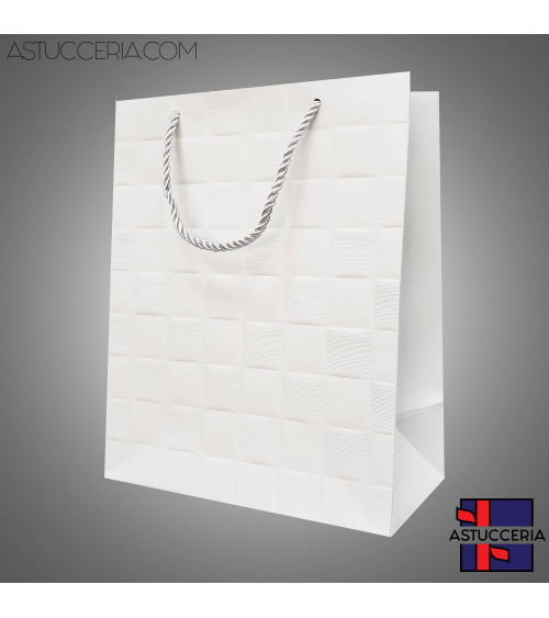 Busta Shopper Di Carta Linea LONDRA 21x26x11cm 12 pezzi Bianco
