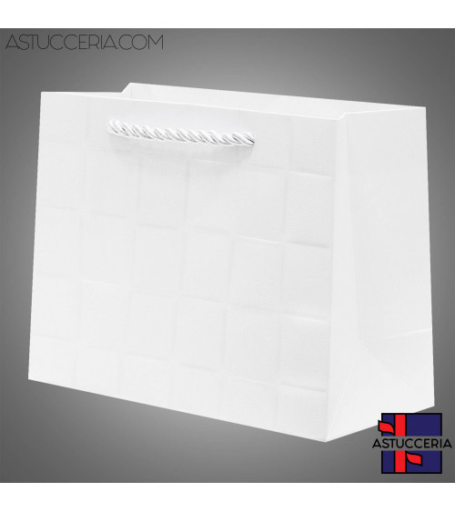 Busta Shopper Di Carta Linea LONDRA 23x18x10cm 12 pezzi Bianco