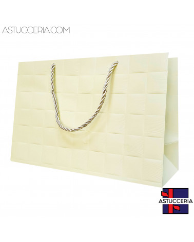 Busta Shopper Di Carta Linea LONDRA 27x18x10cm 12 pezzi Beige