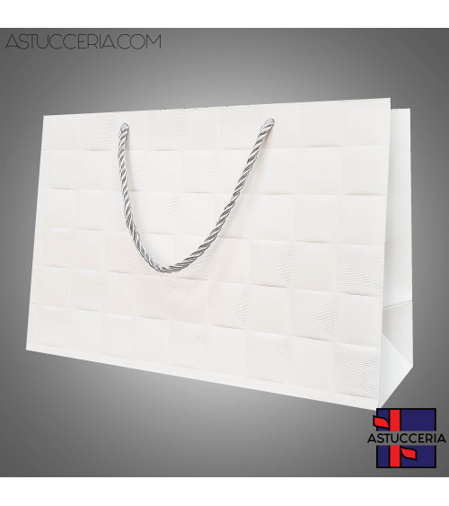 Busta Shopper Di Carta Linea LONDRA 27x18x10cm 12 pezzi Bianco