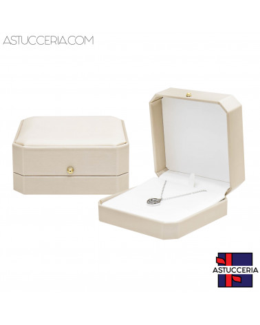 Astucci Per Gioielli Linea CAPRI 100x100x45mm Collana 6 pezzi Cipria Tan