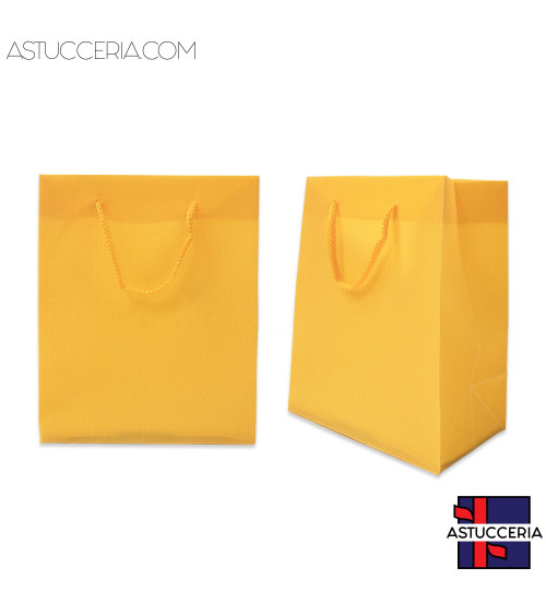 Busta Shopper In Plastica Pvc 18x22x7cm 12pz Arancio