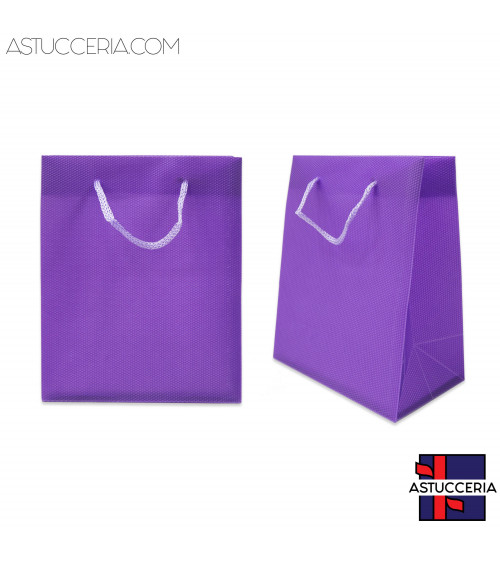 Busta Shopper In Plastica Pvc 18x22x7cm 12pz Viola