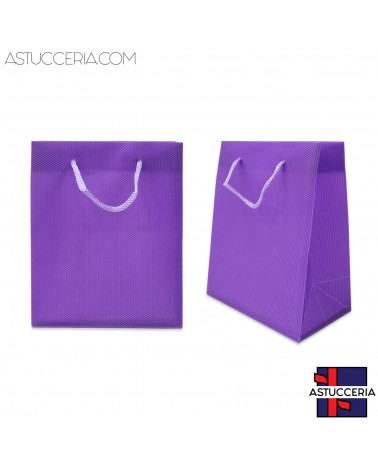 Busta Shopper In Plastica Pvc 18x22x7cm 12pz Viola
