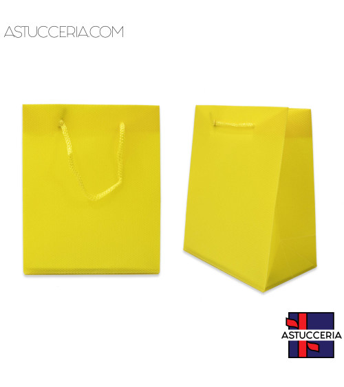 Busta Shopper In Plastica Pvc 23x27x8cm 12pz Giallo