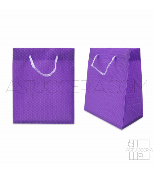 Busta Shopper In Plastica Pvc 23x27x8cm 12pz Viola