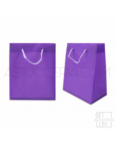 Busta Shopper In Plastica Pvc 23x27x8cm 12pz Viola