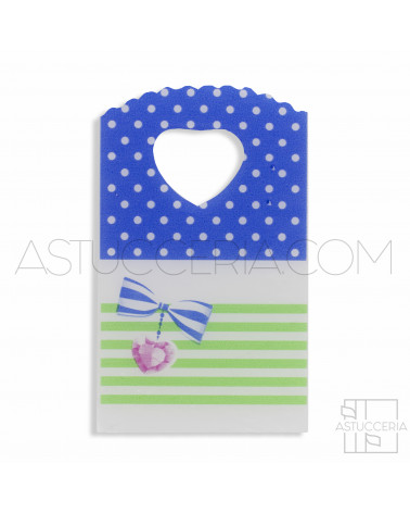 Busta Shopper Ultra Light  9x14cm 500pz Blu Verde