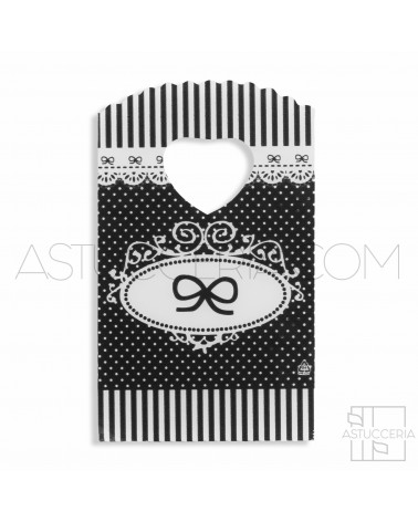 Busta Shopper Ultra Light  9x14cm 500pz Fiocco Nero