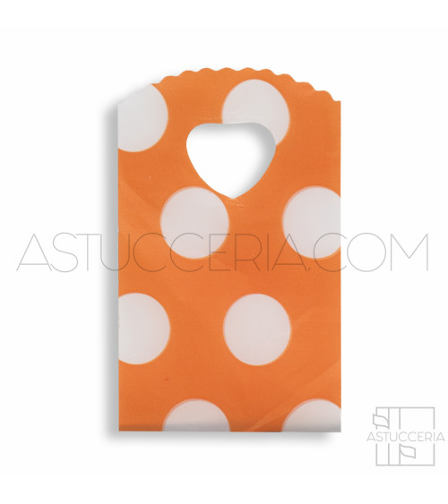 Busta Shopper Ultra Light 9x14cm 500pz Pois Arancio