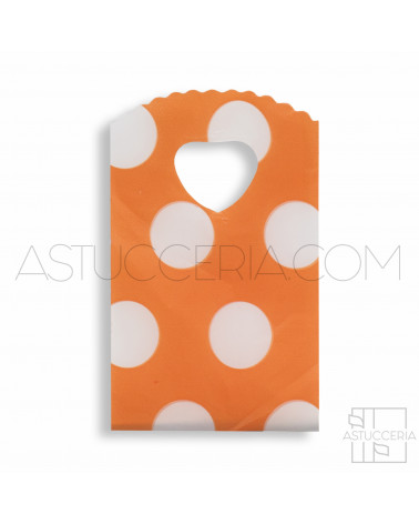 Busta Shopper Ultra Light  9x14cm 500pz Pois Arancio