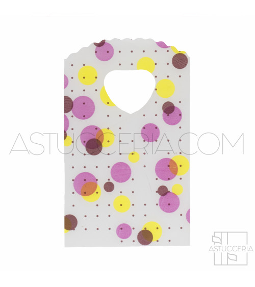 Busta Shopper Ultra Light 9x14cm 500pz Pois Multicolor