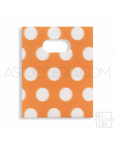 Busta Shopper Ultra Light 15x20cm 400pz Pois Arancio