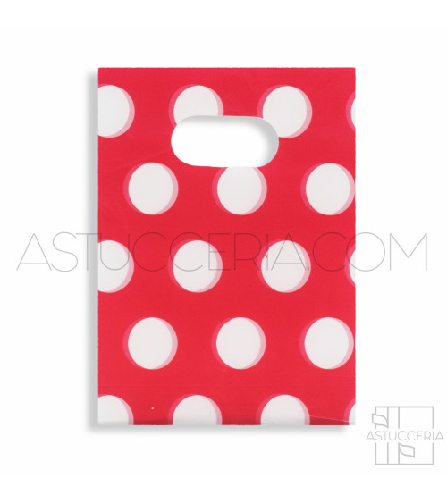 Busta Shopper Ultra Light 15x20cm 400pz Pois Rosso
