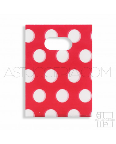 Busta Shopper Ultra Light 15x20cm 400pz Pois Rosso