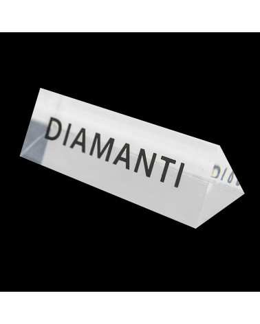 Espositore Di Plexiglass Prisma 5 pezzi Con Logo Diamanti