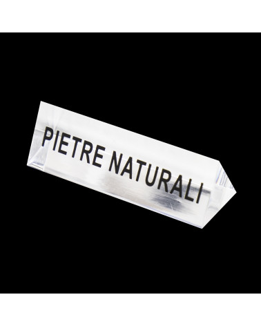Espositore Di Plexiglass Prisma 5 pezzi Con Logo Pietre Naturali