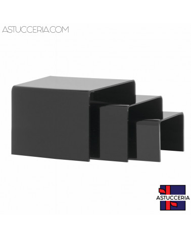 Espositore Multifunzione Per Vetrina Tavolini Di Plexiglass Tris 3 pezzi Nero