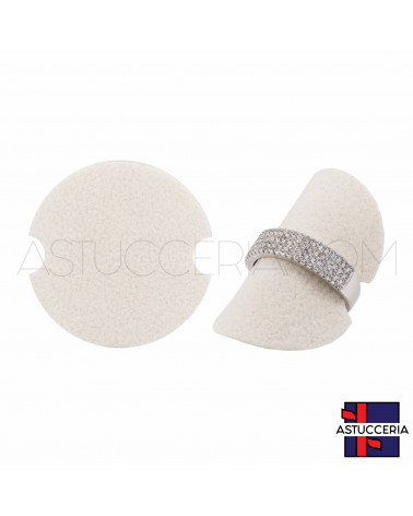 Espositore Per Anelli Dischetti Tondi Moneta Microfibra Beige 20 pezzi