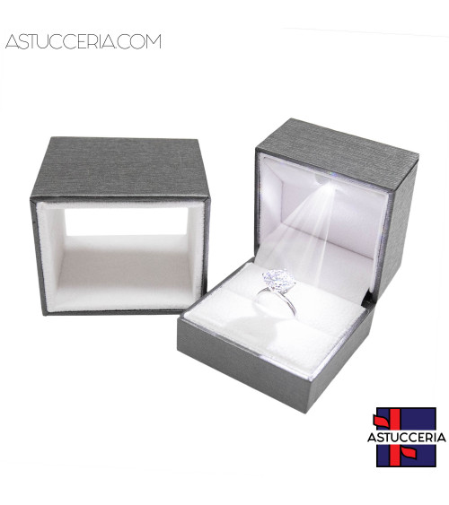 Astucci Per Gioielli Linea DUBAI Con Luce 70x60x58mm 6 pezzi Anello Argento