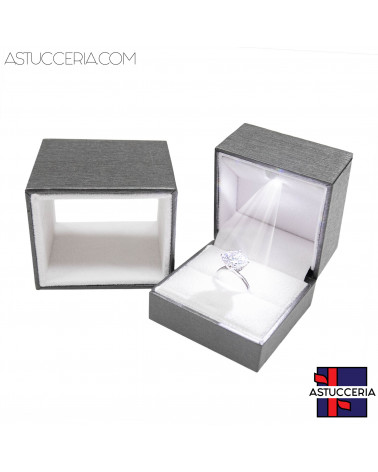 Astucci Per Gioielli Linea DUBAI Con Luce  70x60x58mm 6 pezzi Anello Argento