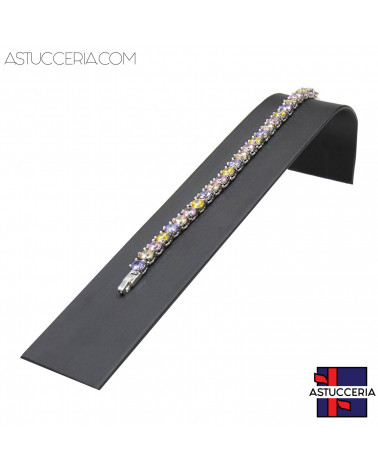 Espositore Per Bracciale Linea LUXURY Similpelle Fibra 220x40x50mm 1pz Nero